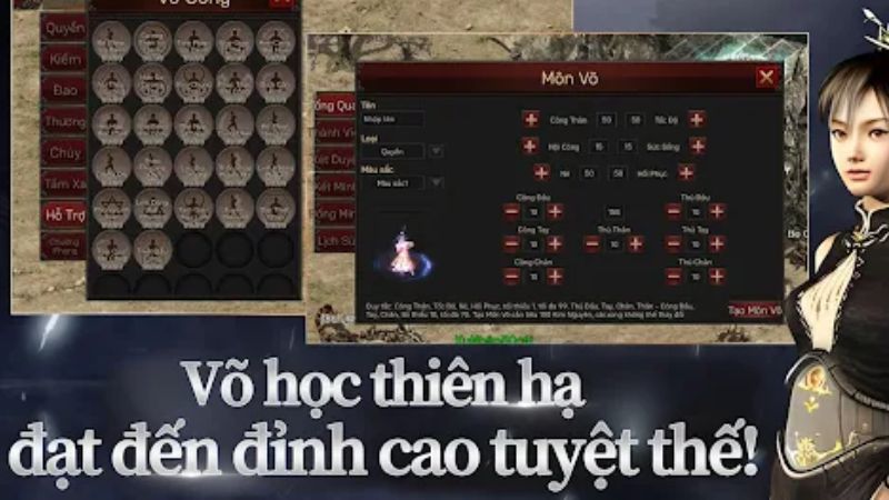 Võ học đa dạng trong Thiên Niên Trở Lại Mod APK