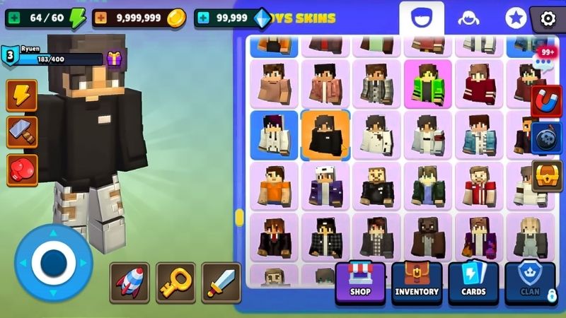 Tự Do Tùy Biến Nhân Vật Theo Phong Cách Cá Nhân Trong Hack School Party Craft