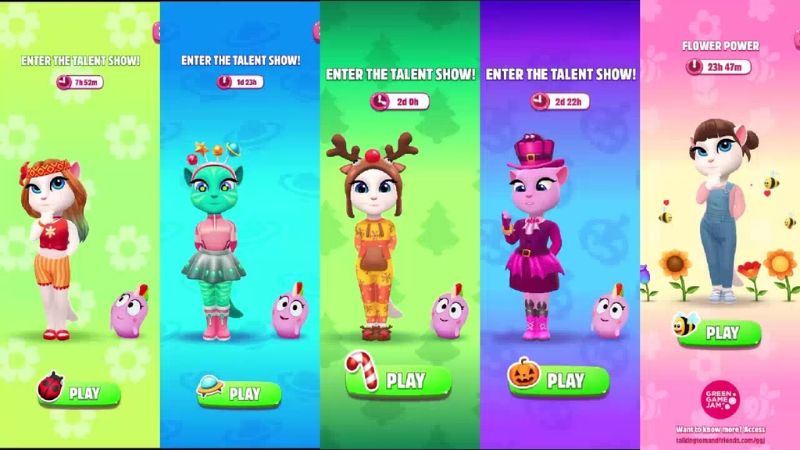 Mini game giải trí và kiếm thưởng trong My Talking Angela 2
