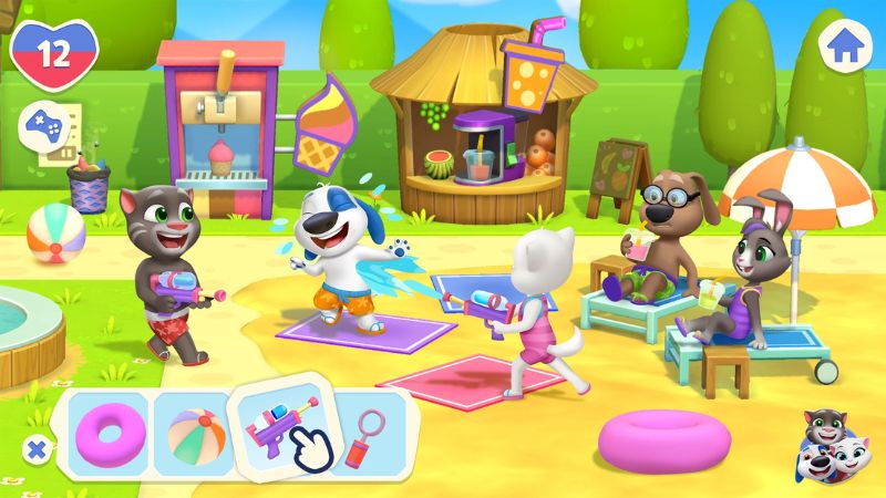 Tương tác với thú cưng trong My Talking Tom Friends 2