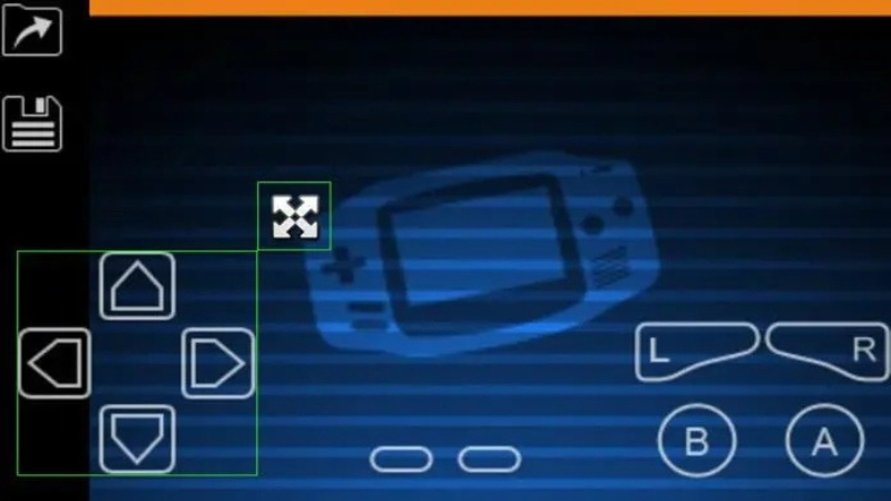 Các nút điều khiển ảo khi chơi game GBA bằng My Boy