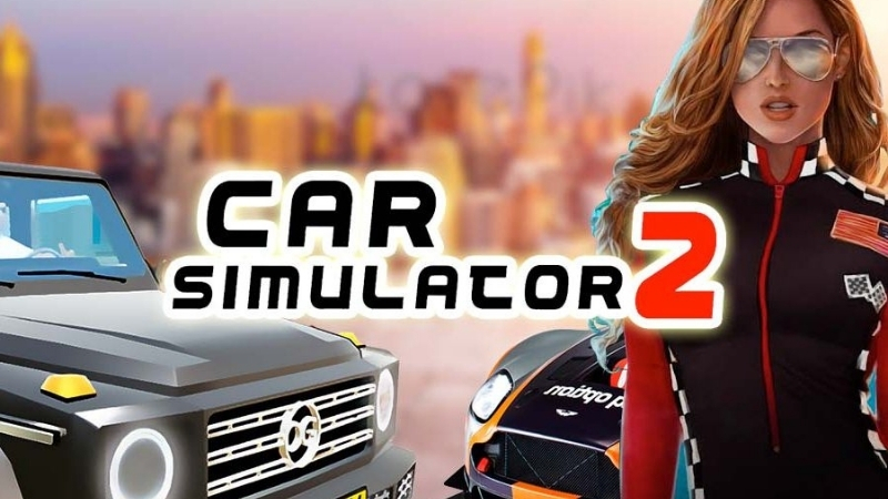 Car Simulator 2 hack với xe thể thao di chuyển trên đường phố