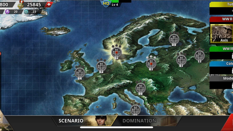 Giao diện tài nguyên của World Conqueror 4 MOD