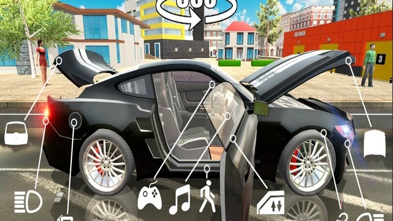 Ô tô tiếp nhiên liệu tại trạm xăng trong Car Simulator 2